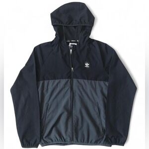 Adidas Skateboard Climalite Hooded Windbreaker Jacket | Men’s M | Black Fill Zip